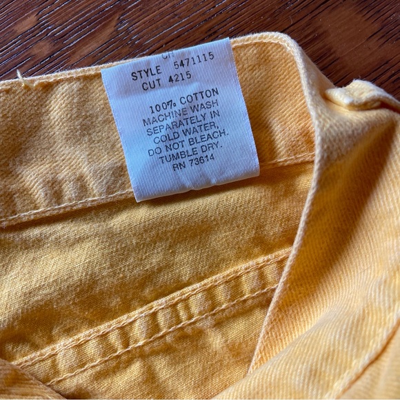 Vintage Yellow Steel Jeans - Picture 6 of 7